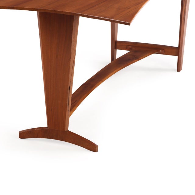 Contemporary Walnut Dining Table in the Style of Wharton Esherick, 2002. For Sale - Image 3 of 8