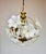 1980s Vintage Murano Style White Floral Globe Chandelier - Brass Finish For Sale - Image 5 of 15