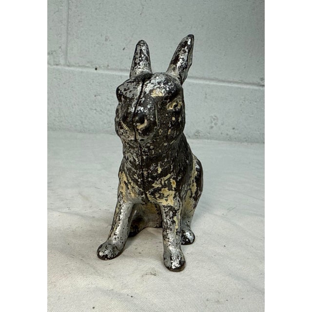Metal Antique 1920's Cast Iron Bunny Rabbit Animal Still Coin Bank – A.c. Williams For Sale - Image 7 of 9
