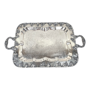Vintage Large Grapevine Design Serving Tray