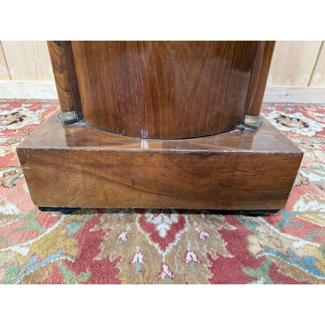 Empire Nightstand with Marble and Gilt Brass For Sale - Image 4 of 9