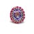 Gemstone Bochic “Capri” Vintage Ruby, Amethyst & Multi Sapphire Ring - 18K Gold & Silver For Sale - Image 7 of 11