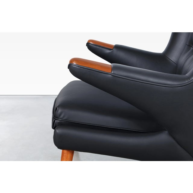 Danish Modern Leather "Papa Bear" Chair by Hans J. Wegner for a.p. Stolen, 1950s For Sale In Los Angeles - Image 6 of 13