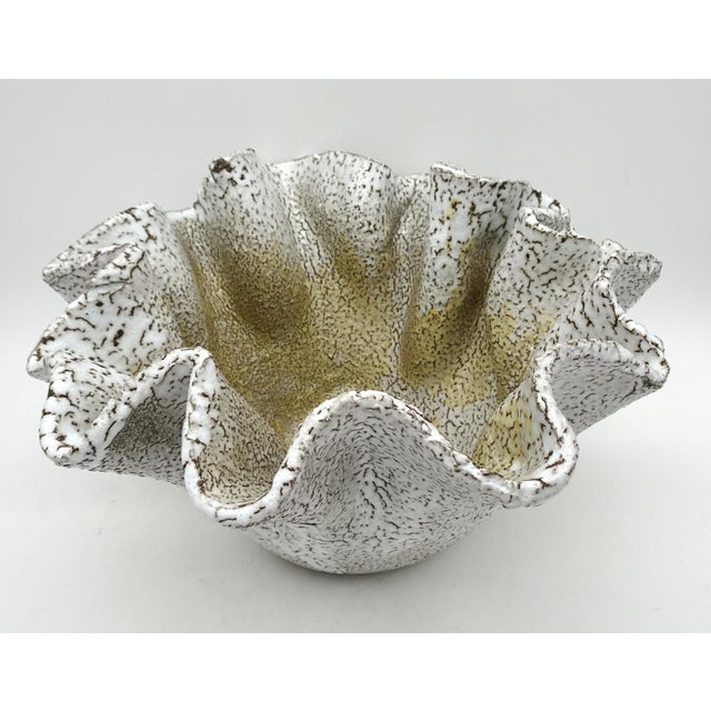 Large Ceramic Handkerchief Centerpiece in the style of Vallauris, 1970s For Sale - Image 10 of 10