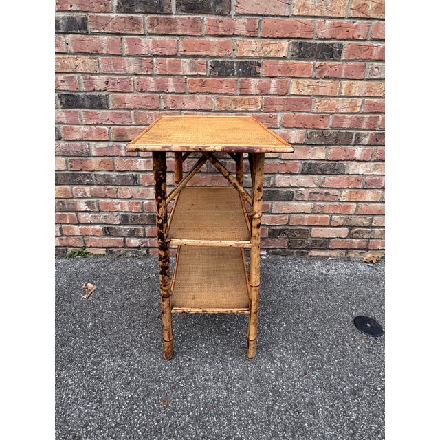 Wood 19th Century English Bamboo Side Table For Sale - Image 7 of 10