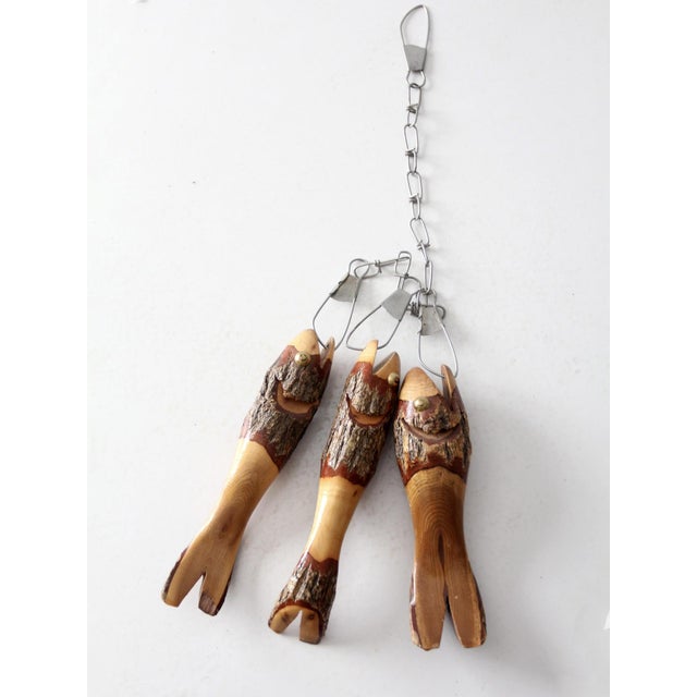 Wood Vintage Folk Art Wood Sculpture For Sale - Image 7 of 11