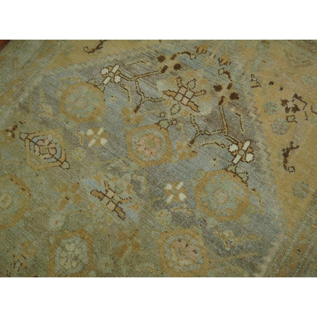 Early 20th Century 20th Century Honey Tone Persian Malayer Scatter Square Rug - 3'7" x 5'3" For Sale - Image 5 of 6