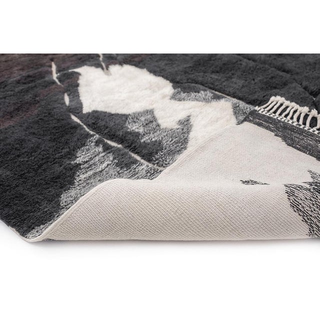 2020s Premium Hand-Knotted Moroccan Wool Rug | 10'1" X 6'9" | One of a Kind For Sale - Image 5 of 9