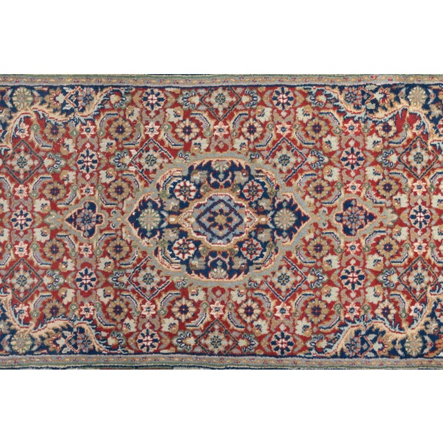 Vintage hand woven woollen rug. Circa 1950.