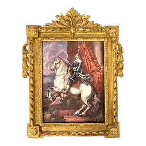 19th C Limoges Enamel of Thomas Francis, Prince of Carignano After Van Dyck