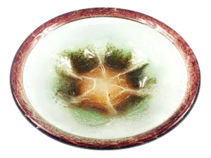 Large Art Deco Ikora Art Glass Bowl attributed to Karl Wiedmann for WMF, Germany, 1920s