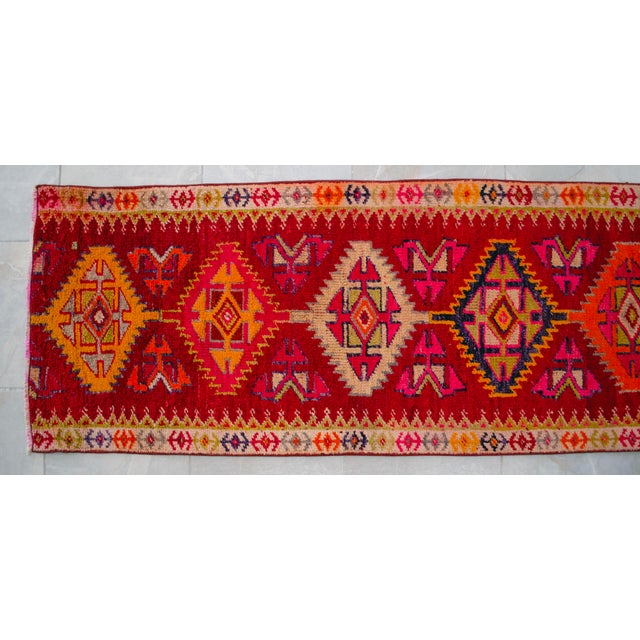 Extremely Long Hand-Knotted Kurdish Runner Rug Turkish Runner. Tribal Hallway Decor - 2′3″ × 18′4″ For Sale - Image 13 of 18
