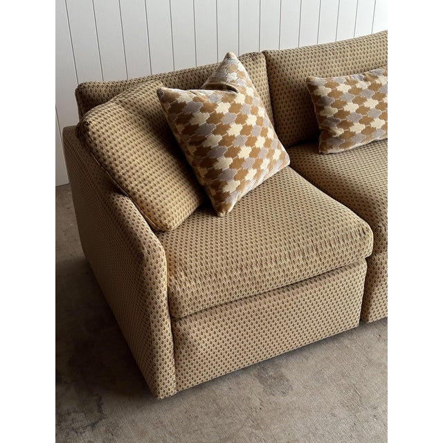 Vintage Three-Piece Modular Lounge Sectional Sofa, Charles Pfister for Knoll For Sale In Greensboro - Image 6 of 18