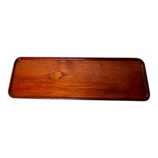 Mid Century Teak Long Tray Made in Sweden For Sale