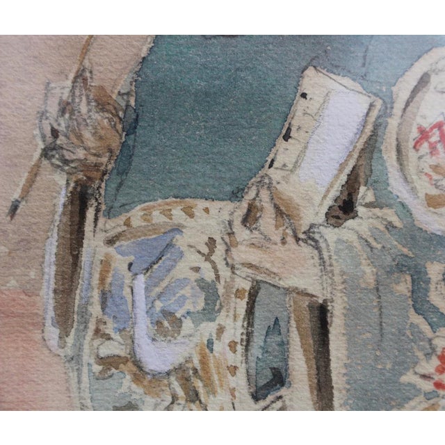 Robert Taylor Pritchett, Temple Official, 1882, Watercolor & Pencil, Framed For Sale - Image 10 of 16