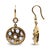 Contemporary 18K Yellow Gold 1 2/3 Cttw Diamond and Blue Sapphire Bezel Set Gemstone Cluster Medallion Dangle Earrings (Brown and G-H Color, SI1-SI2 Clarity) For Sale - Image 3 of 4