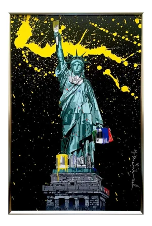 Mr. Brainwash " Liberty "Authentic Lithograph Print Framed Pop Art Poster