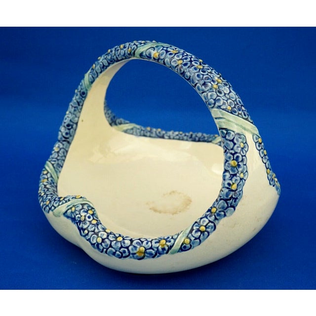 Art Deco Sculpture of Ceramic Basket by Wilhelm Peter August Sus for Karlsruhe, Germany, 1920s For Sale - Image 6 of 18