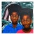 Afro Garcon Et Fille, Acrylic on Canvas, Emmanuel Akolo, (2023) For Sale