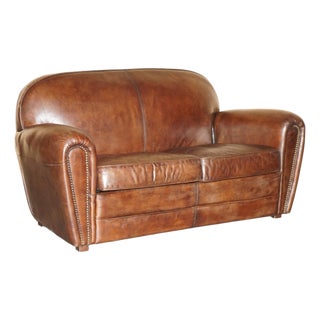 Vintage Chesterfield Sofa in Brown Leather from Halo For Sale