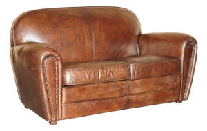 Vintage Chesterfield Sofa in Brown Leather from Halo