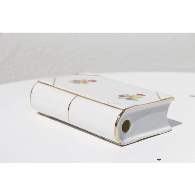 1930s Porcelain Book Toothpick Holder by Vista Alegre, Portugal For Sale - Image 6 of 13