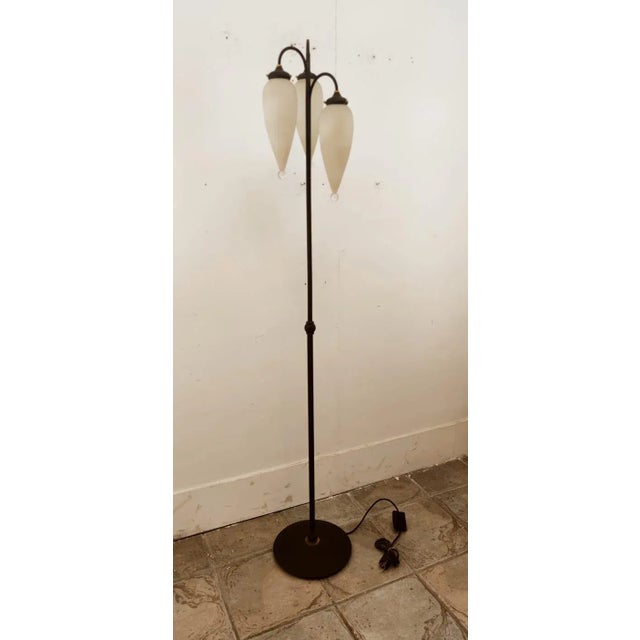 Molano Murano Glass Wrought Iron Floor Lamp For Sale - Image 13 of 13