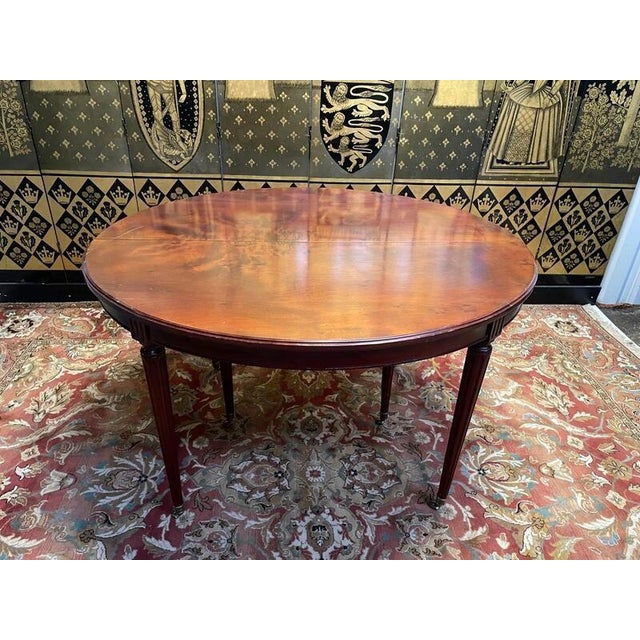 Brown Louis XVI Style Dining Room Table For Sale - Image 8 of 8