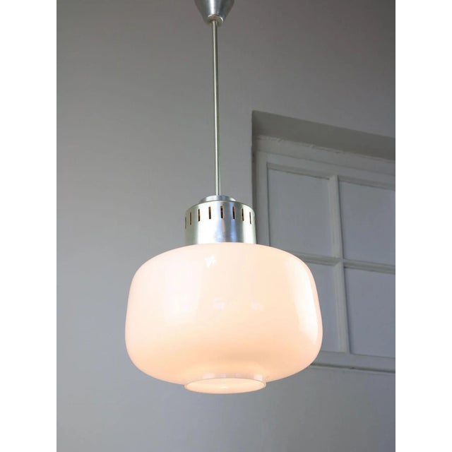 Mid-Century Modern Mid-Century Opaline Pendant Lamp For Sale - Image 3 of 11