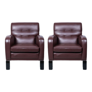 Set of Original Upholstered Club Chairs, 1930s