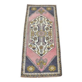 Pale Pink Anatolian Wool Rug For Sale