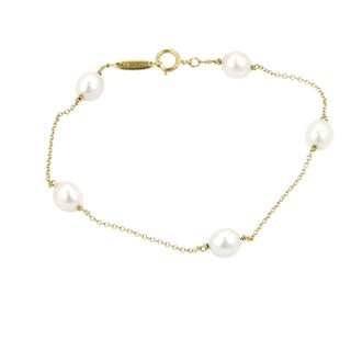 Tiffany & Co. Elsa Peretti Pearls by the Yard 18k Yellow Gold Bracelet For Sale
