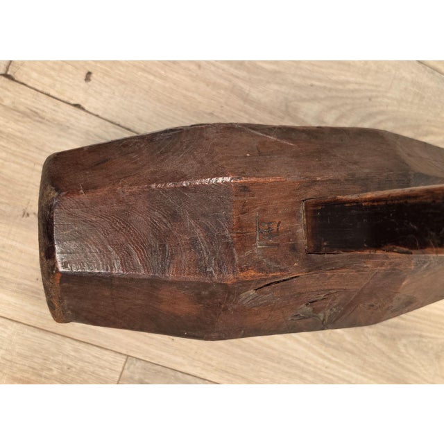 Rare Large Usu (Rice Pounder) in Keyaki Wood, Meiji Period Circa 1880 For Sale - Image 12 of 12