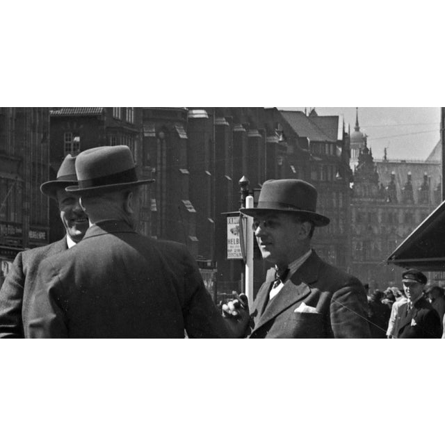 Traditional Business People, Talking Mönckebergstraße Hamburg Germany 1938 Printed 2021 For Sale - Image 3 of 5