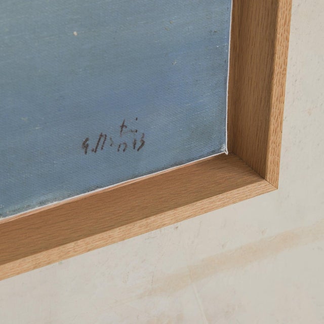 Textile French Acrylic on Canvas Surrealism Painting, 1963 For Sale - Image 7 of 11