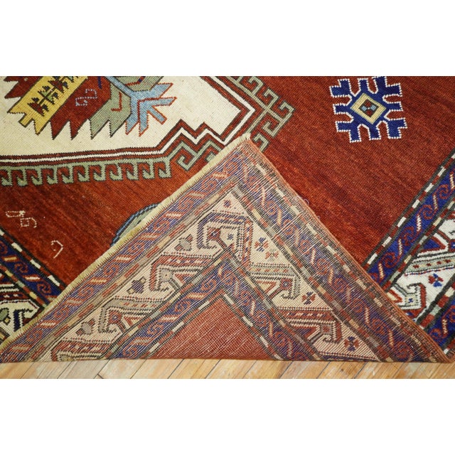 Madder Red Armenian Antique Rug, Dated 1940 - 6'5" x 9'1" For Sale - Image 13 of 18