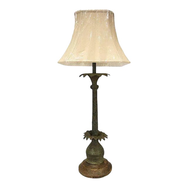 18th Century Indian Mughal Brass Palm Model One-Light Table Lamp For Sale