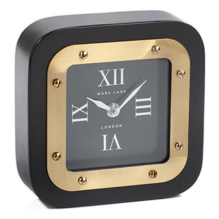 Mark Lane Black Table Clock, Large For Sale