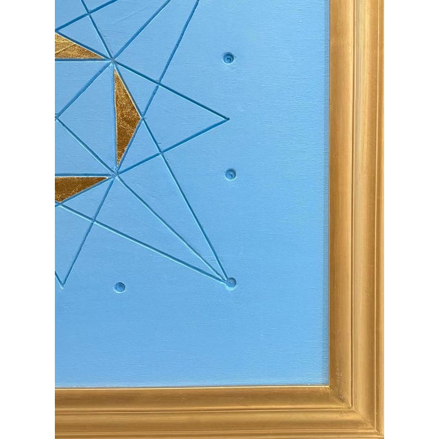Aryana Gyselinck, Sacred Geometry of Gemini, Acrylic and Gold on Engraved Wood, 2025 For Sale - Image 4 of 10
