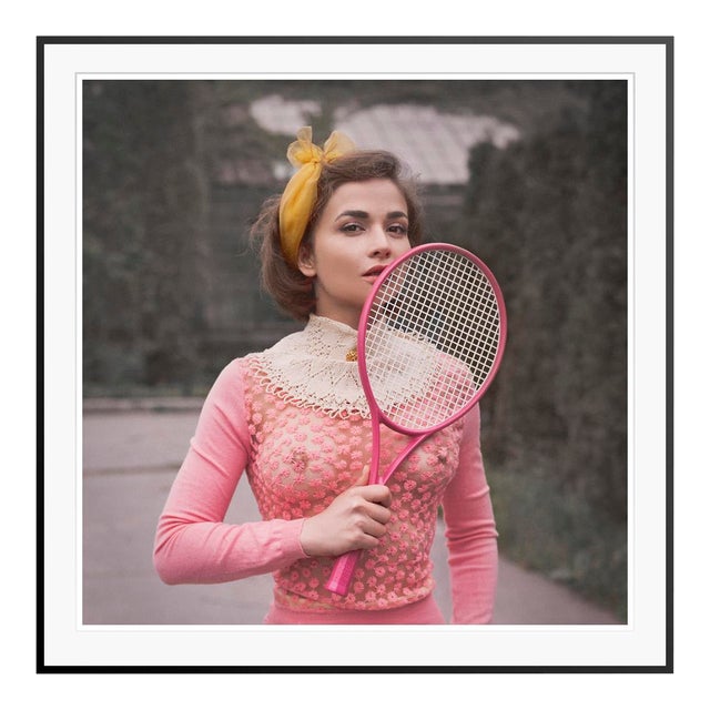 Dasha and Mari 'Tennis Iii' Limited Edition Print Framed in Black For Sale