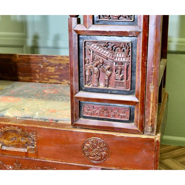 Red Lacquered Opium Bed or Wedding Bed The Opium bed is a secluded place to meditate, they were very popular in the 19th...