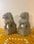 Asian Vintage Hand Carved Stone Foo Dogs Guardian Lions, Pair, Asian Garden Sculptures For Sale - Image 3 of 8