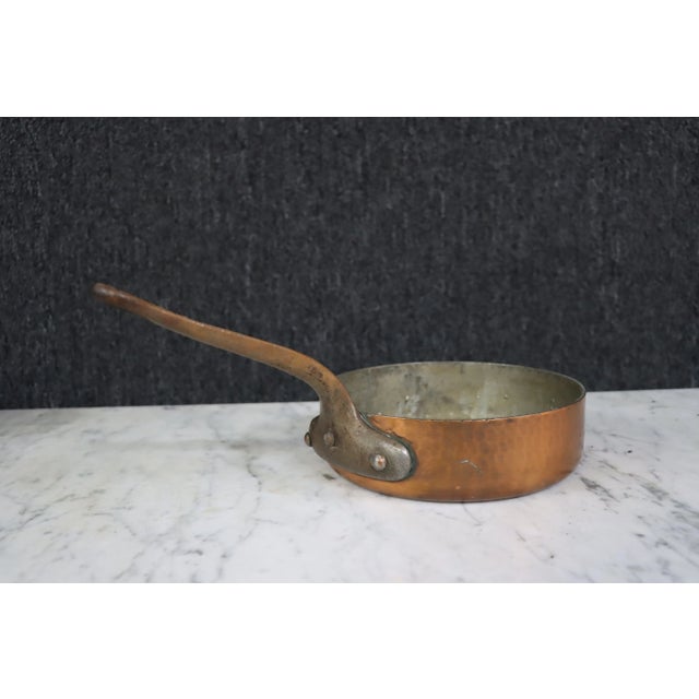 Metal Copper Saute Pan For Sale - Image 7 of 7