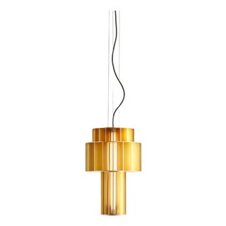 T Pe Golden Suspended Lamp by Stephen Burks Babel for Parachilna For Sale
