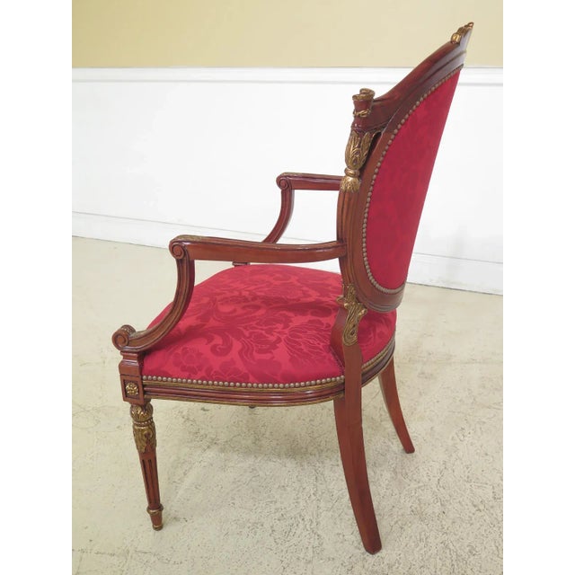 French Louis XV Style Carved Mahogany Arm Chair For Sale - Image 9 of 11