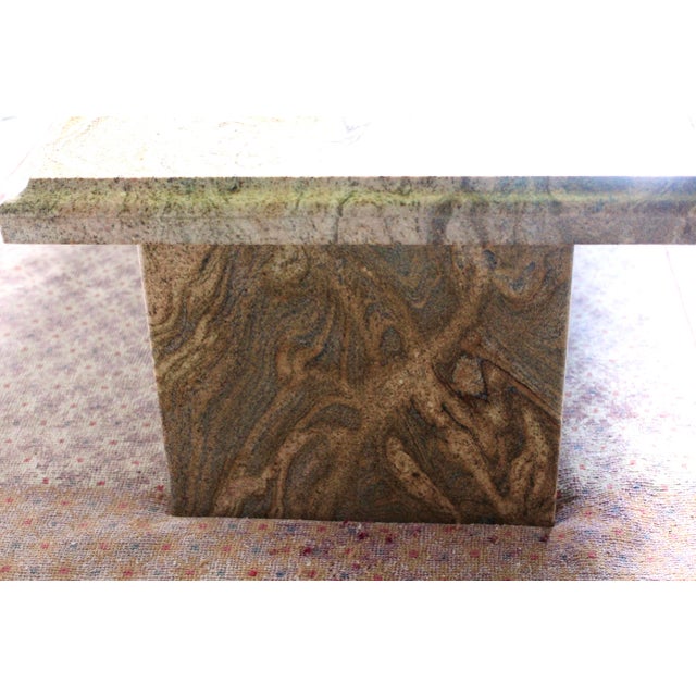 1970s Granite Coffee Table With Graphic Inlay For Sale - Image 4 of 12