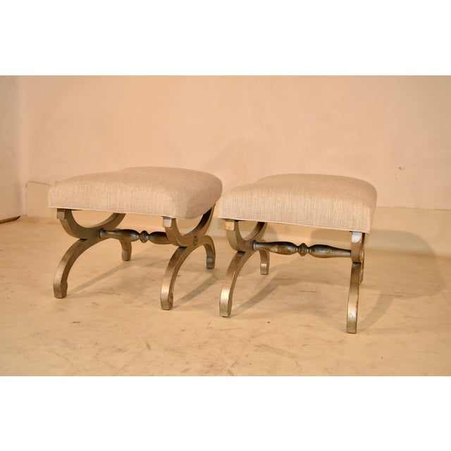 Wood Pair of Hollywood Regency Style Benches, Circa 1960's For Sale - Image 7 of 13