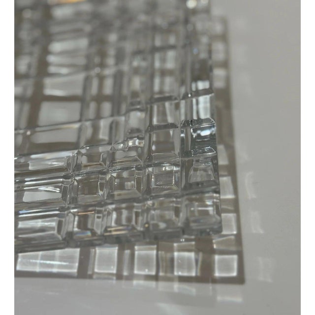 Waterford Mid 20th Century Waterford Crystal 8x8 Square Cut Picture Frame “Metropolitan” Design For Sale - Image 4 of 6