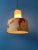 Beige Mid-Century Opaline Glass Pendant Lamp with Beige Fabric Jungle Shade For Sale - Image 8 of 11