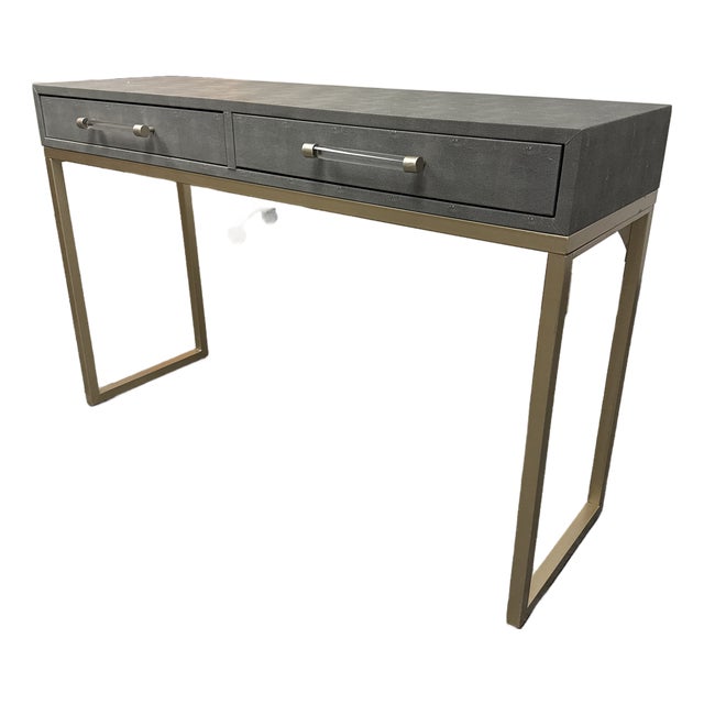 Jamie Young Kain Faux Shagreen Console Table For Sale